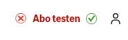 Beispiel: Der Link "Abo testen" ist verboten.