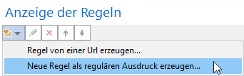 Neue Regel als regulären Ausdruck erzeugen