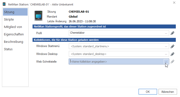 Kollektion_Webschnittstelle