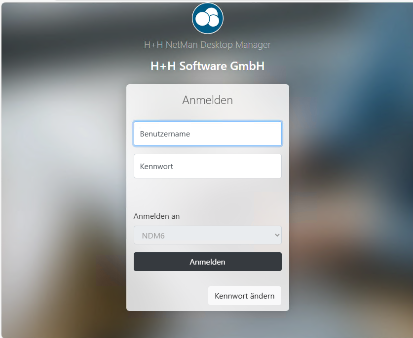 Anmeldefenster
