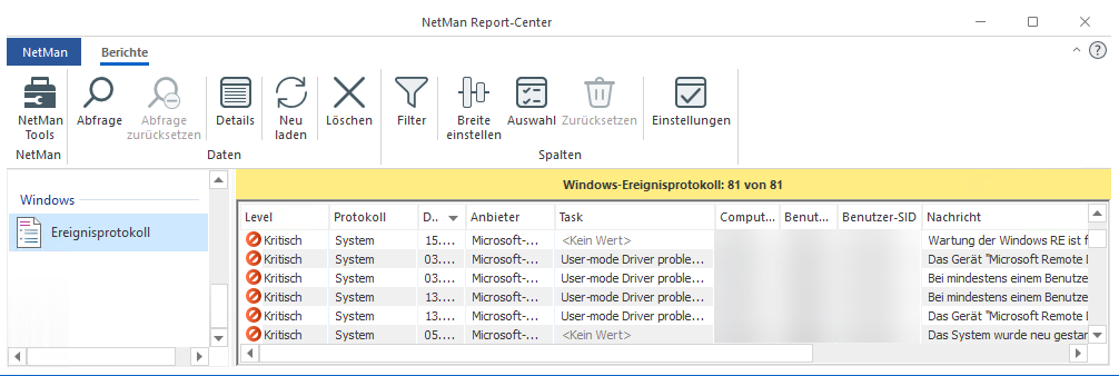 Windows Ereognisprotokoll