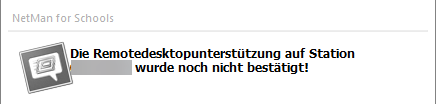 Remotedesktop-Unterstützung auf der Station noch nicht bestätigt