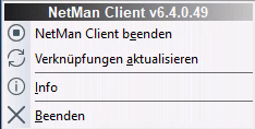 Detailansicht des NetMan Startprogramms